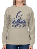 Chamonix Mont-Blanc Ski 1924 Graphic Women's Sweatshirt
