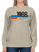 Retro 1988 Calgary Canada Design Women's Sweatshirt