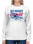 USA 1980 Ice Hockey League Graphic Women's Sweatshirt