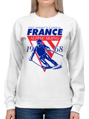 France 1968 Alpine Skiing Design Women's Sweatshirt