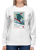 Vintage Japan Snowboarding Stamp Women's Sweatshirt