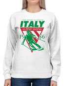 Italy Alpine Skiing 1956 Design Women's Sweatshirt