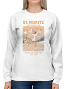 St. Moritz Winter Resort Poster Women's Sweatshirt