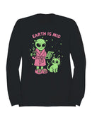 Alien Morning Routine Humor Design Men's Sweatshirt