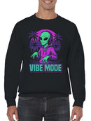 Alien Vibe Mode: Cosmic Groove Men's Sweatshirt