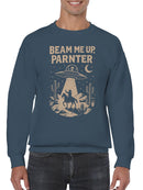 Beam Me Up, Parner UFO Cowboy Men's Sweatshirt