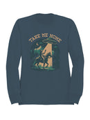 Take Me Home UFO Cowboy Design Men's Sweatshirt