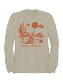 Roswell Desert Wolf and UFO Scene Men's Sweatshirt