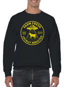 Locally Abducted Farm Fresh Design Men's Sweatshirt