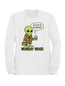 Alien's Monday Mood Humor Design Men's Sweatshirt