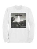 Alien Cat in Desert Encounter Men's Sweatshirt