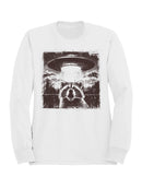 Raccoon Meets UFO Adventure Men's Sweatshirt