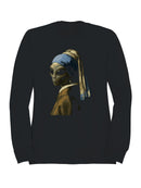 Alien with a Pearl Earring Art Women's Sweatshirt