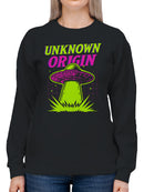 UFO Neon Art - Unknown Origin Women's Sweatshirt