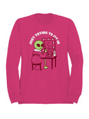 Alien Mirror Beauty Humor Art Women's Sweatshirt
