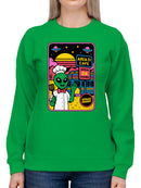 Alien Chef at Area 51 Cafe Women's Sweatshirt