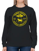 Locally Abducted Farm Fresh Design Women's Sweatshirt
