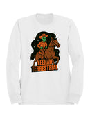 Yeehaw Terrestrial Alien Cowboy Women's Sweatshirt