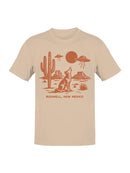 Roswell Desert Wolf and UFO Scene Men's T-shirt