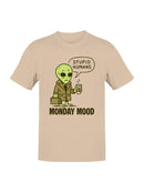 Alien's Monday Mood Humor Design Men's T-shirt