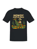 Alien Cowboy Howdy Earthlings Art Men's T-shirt
