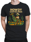 Alien Cowboy Howdy Earthlings Art Men's T-shirt