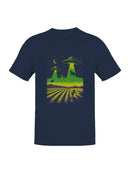 Alien Cow Abduction Fields Men's T-shirt