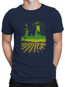 Alien Cow Abduction Fields Men's T-shirt