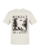 Monday Humor UFO and Sasquatch Men's T-shirt