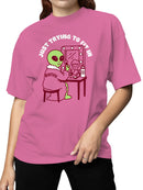 Alien Mirror Beauty Humor Art Women's T-shirt