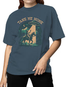 Take Me Home UFO Cowboy Design Women's T-shirt