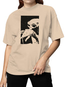 Cryptid Holding Frog Illustration Women's T-shirt