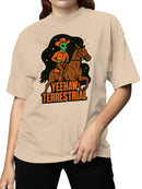 Yeehaw Terrestrial Alien Cowboy Women's T-shirt