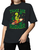 Alien Rocket Adventure Design Women's T-shirt