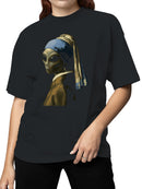 Alien with a Pearl Earring Art Women's T-shirt