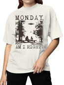Monday Humor UFO and Sasquatch Women's T-shirt