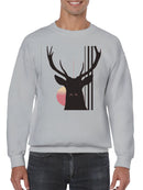 Sunrise Deer Silhouette Art Men's Sweatshirt