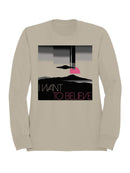 Retro UFO I Want To Believe Men's Sweatshirt