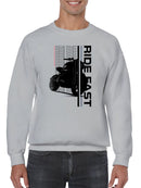 Futuristic Electric Motorcycle Design Men's Sweatshirt