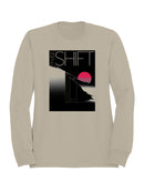 Neon Moonrise over Hills Men's Sweatshirt