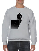 BMX Rider Geometric Silhouette Art Men's Sweatshirt