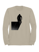 BMX Rider Geometric Silhouette Art Men's Sweatshirt
