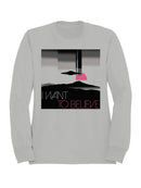 Retro UFO I Want To Believe Women's Sweatshirt
