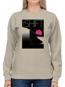 Neon Moonrise over Hills Women's Sweatshirt