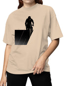 BMX Rider Geometric Silhouette Art Women's T-shirt