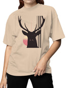 Sunrise Deer Silhouette Art Women's T-shirt