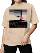 Retro UFO I Want To Believe Women's T-shirt