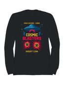 Cosmic Blasters Retro Arcade Art Men's Sweatshirt