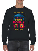 Cosmic Blasters Retro Arcade Art Men's Sweatshirt