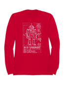 XR-55 "Cosmobuddy" Blueprint Design Men's Sweatshirt